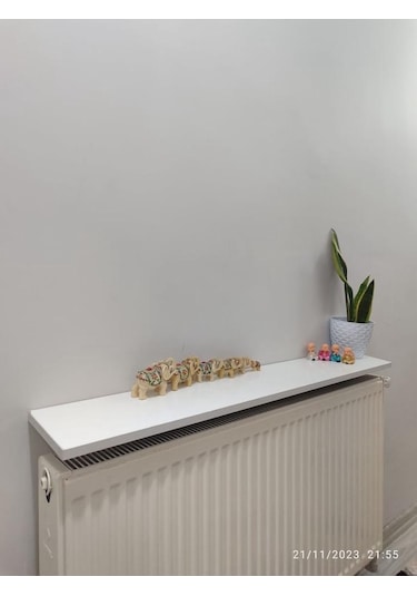 Güvendekoratif Petek Üstü Uçar Raf 80 Cm Beyaz