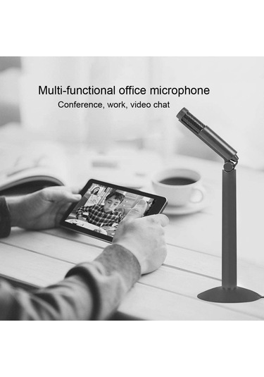 Mufunye Kubite K24 120 Döndürülebilir Masa Mikrofonu 3,5 Mm Jak Stüdyo Stereo Kayıt Masa Kondenser Mikrofonu Mikrofon