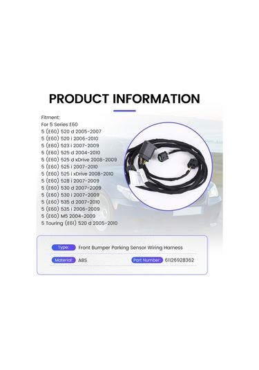 Bmw 5 Serisi E60 Ön Tampon Park Sensörü Kablo Demeti