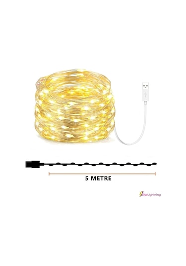 Peri Led Işık 5 Metre Usb'li Renkli - Gün Işığı