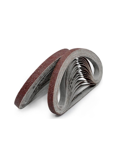 Lemestar 10 Adet 330x10mm Alüminyum Oksit Zımpara Kayışı - 240 Kum - Taşlama Ve Parlatma İçin
