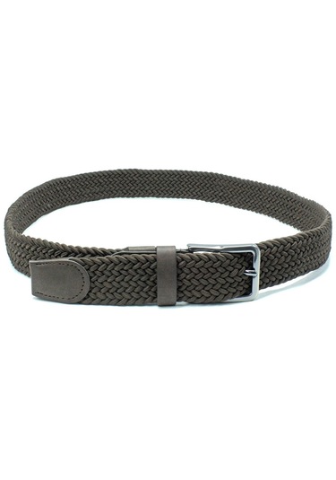 Örgü Lastik Kemer 3,5cm - Şort Kemeri - Kot Kemeri - Kanvas Pantolon Kemeri - Kahverengi Kahverengi