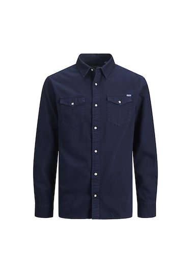 Jack Jones Erkek Denim Gömlek Jjesherıdan 12138115 Lacivert