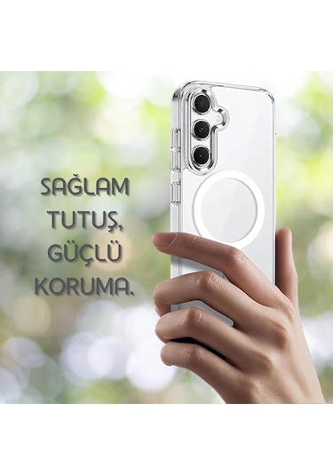 Samsung Galaxy Uyumlu A26 Kılıf Magsafe Özellikli Darbe Emici Şeffaf