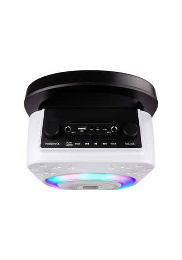 Rockjam 8 Watt Şarj Edilebilir Bluetooth Karaoke Makinesi, Iki Mikrofonlu