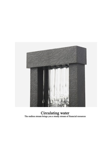 Fortunelane Usb Led Işıklı Masaüstü Su Fontanı, Doğal Taş Dekorlu, Ofis Ev Dekoru, Dinleyici Rahatlatıcı Su Sesleri