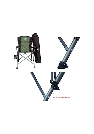 Windcamp Katlanır Kamp Sandalyesi Lux Green