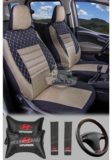 Hyundai Accent Era Fitilli Koltuk Kılıfı Boyun Yastığı Kemer Konf