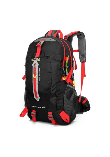 Padalink 40l Dayanıklı Ve Hafif Seyahat Sırt Çantası - Siyah & Kırmızı, 6 Cep İle Pratik Taşıma Çok Renkli