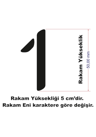 Stencil Rakam Boyama Şablonu X055-sayı Rakam Yüksekliği 5 Cm