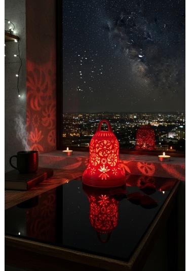 Oxyteez Dekoratif Tasarım Biblo Kırmızı Renk Reçine Tasarım Ev Ve Ofis Dekorasyonu