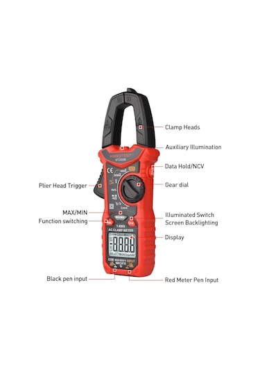 Habotest Ht206b Otomatik Kademe Ayarlı Yüksek Hassasiyetli Dijital Kelepçe Multimetre