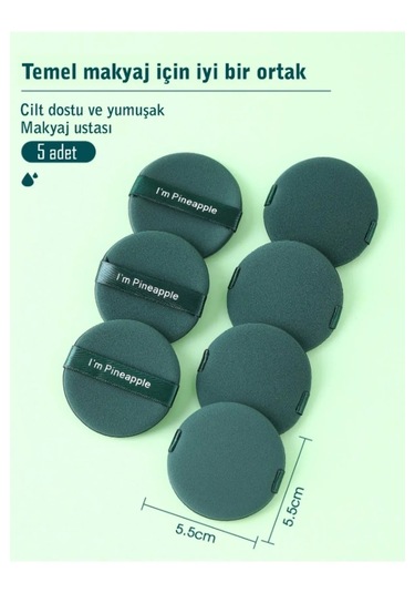 Muggio Parmak Makyaj Pudra Süngeri 5'li