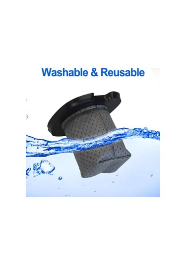 Samdoo Shark Süpürgeye Uyumlu Yıkama Özelliği İle Yüksek Verimli Temizleme Filtresi - Gri Renk, 6 Adet Paket