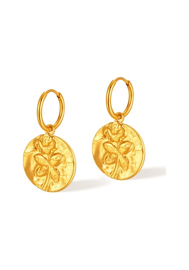 Sones Opk Ge915 1 Çift Paslanmaz Çelik Gül Şekilli Küpe