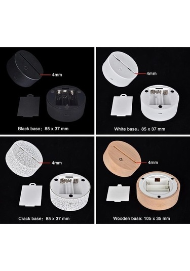 Goldenqian 3d Illüzyon Lambası Iyi Geceler 3d Masa Lambası Çocuk Çocuk Doğum Günü Hediyesi Yaratıcı Işık Hediye Stereo Görüş Renkli Gece Lambasısiyah Taban: Renkli Dokunuş 8q3mwj Siyah