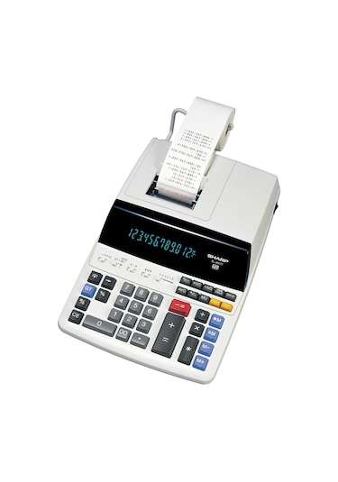 Sharp El-2607v 12 Hane Şeritli Hesap Makinesi Beyaz - Gri