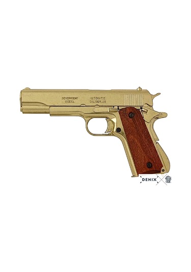 Denix Gold Automatic. 45 Pistol M1911a1, Usa 1911 Wwı & Iı
