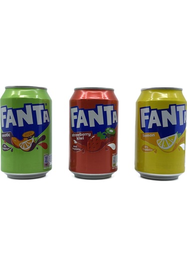 Fanta Limon - Tropik Meyve - Çilek & Kivi Aromalı Gazlı İçecek 3'lü Set