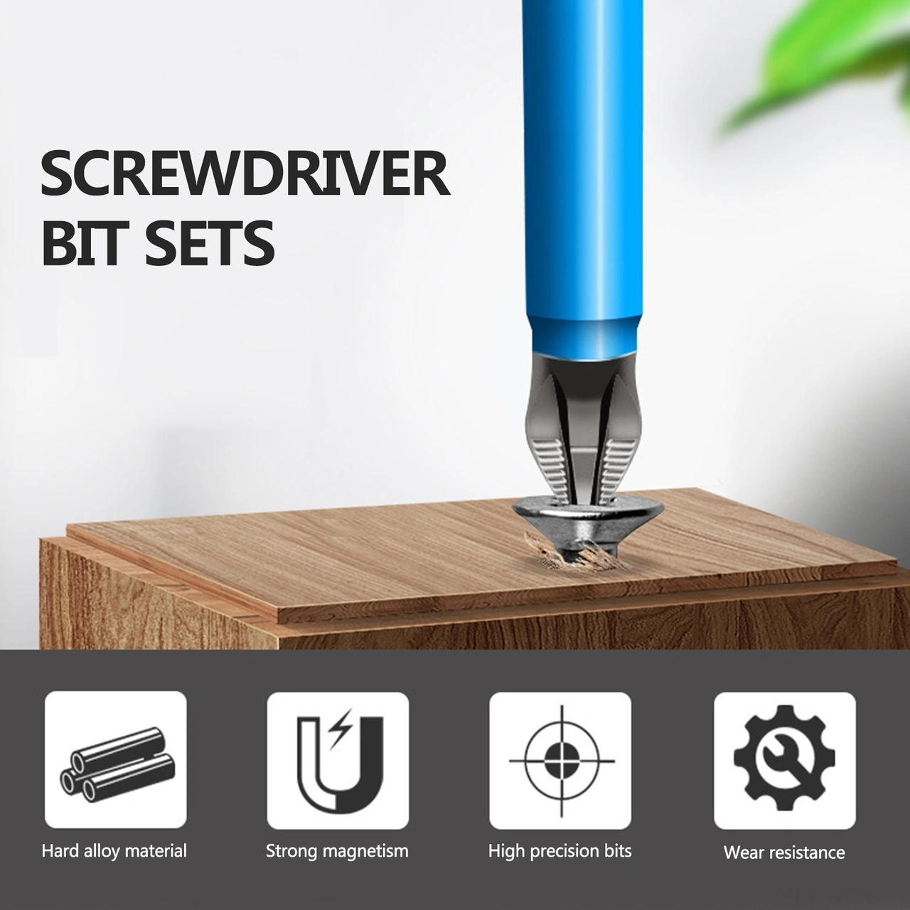 Neevoyu 7'li Çapraz Vidalama Ucu Seti - Mıknatıslı Elektrikli Tornavida Uçları 25mm-150mm