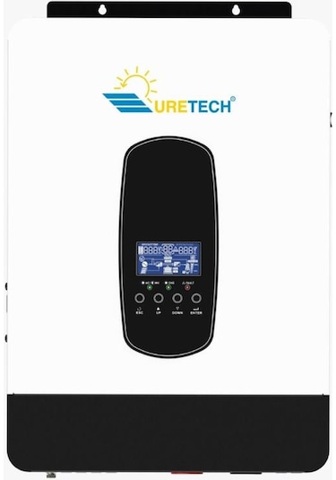 Uretech 2.2 Kva 1.8 Kw 1800 W Tam Sinüs Akıllı 80 A H.v. Mppt 55-450 V İnverter 12 V-220 Vac 1 Kva 1 Kw İnvertör