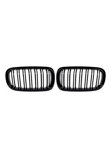 Bmw X6 F16 Çift Şeritli Ön Panjur Izgara 2015 Sonrası Parlak Siya