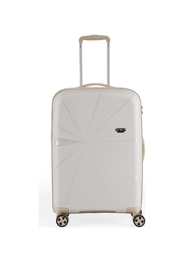 Ççs 5264 Polipropilen 3 Lü Valiz Seti Beyaz-bej