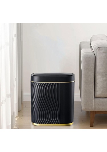 Suntek Magideal Ev Ofis Tuvalet Için Akıllı Çöp Kutusu Siyah