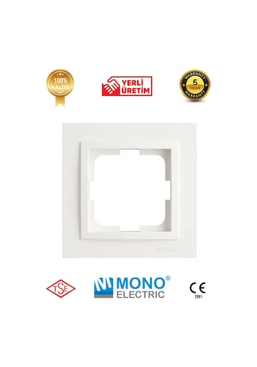 Beyaz Tekli Çerçeve 10 Adet Mono Despina