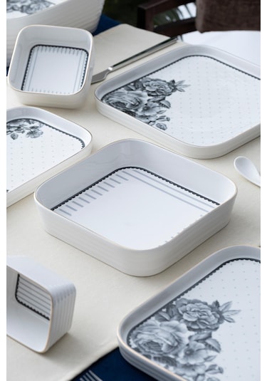 Leonas 6 Kişilik 45 Parça Kahvaltı & Yemek Takımı Çok Renkli