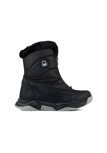 Benetton 30393 Suya Dayanıklı Kürklü Fermuarlı Kadın Bot 567800000149 01 Siyah
