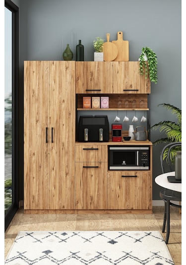 Ervin Kahve Köşesi 4 Sepet Raflı Airfry Kiler Dolabı Çok Amaçlı Atlantik Çam Atlantik Çam Ervin Kahve Köşesi 4 Sepet Raflı Airfry Kiler Dolabı Çok Amaçlı Atlantik Çam Atlantik Çam