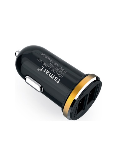 Tsmart Iphone Şarj Kablolu 2.1A Mini Araç Şarj Cihazı Tsa21