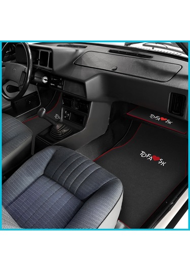 Tofaş Şahin Doğan Kartal Nakışlı Siyah Renk Oto Halı Paspas Tofaş Siyah Torpido Alt Kaplama Örtüsü