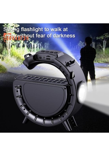 Jms DV-800 Solar Şarjlı El Feneri - Fm Radyo - Bluetooth 5.3 Hoparlör