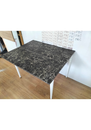 110x45 Katlanır Mutfak Masası Mermer Desen