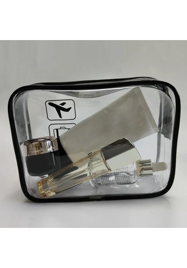 Prosperlink Şeffaf Fermuarlı Makyaj Çantası - Seyahat Ve Günlük Kullanım İçin Su Geçirmez Kozmetik Düzenleyici