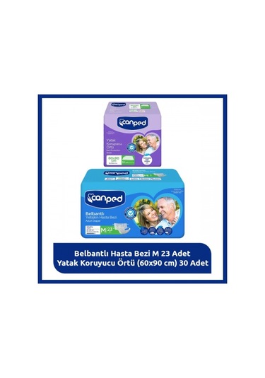 Canped Hasta Bakım Seti M Belbantlı Bezi & Yatak Örtüsü M