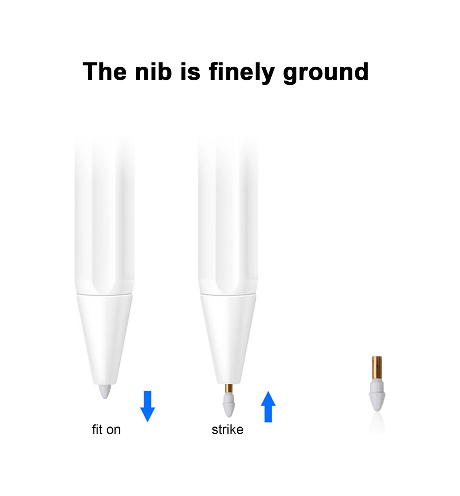 Moveevo K10 Aktif Kapasitif Kalem - İpad'ler İçin Dokunmatik Kalem, Yanlış Dokunmayı Engeller, Abs Malzeme, Beyaz Renk