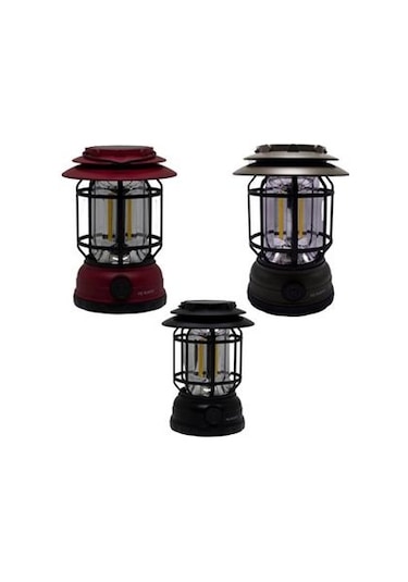 Gold Silver GS 485 nostajik ışıldak FANUS ŞARJLI EL FENERİ Siyah