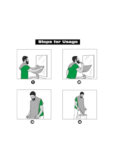 Folinda Erkekler İçin Sakal Tıraş Apronu - Saç Ve Sakal Tespit Edici, Giysileri Temiz Tutar, Yeniden Kullanılabilir, Su Geçirmez, Hediye Seçeneği Siyah