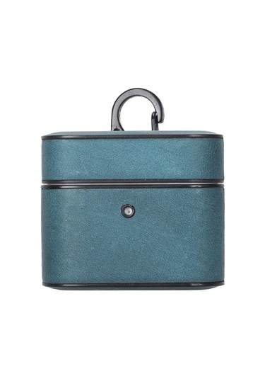 Toyigoo Toyigoo Casquet Apple Airpods 3.nesil Uyumlu Deri Kılıf Aa32 Mavi