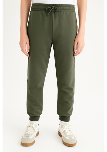 Erkek Çocuk Basic Jogger Paça Okul Eşofman Altı Ak-2350 Haki