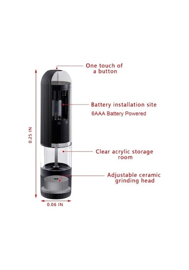 Ulzyvf Ve Tuz Öğütücü, Öğütücü Mutfak Karabiber Karabiber Elektrikli Elektrikli Değirmeni, Baharat Ayarlanabilir Adet Xi
