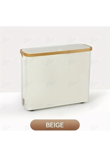 Trendooze Gaojunshop01 Bej Modern Tuvalet Kağıdı Tutucu Kapaklı Kompakt Sepetli Depolama 1 Adet Bej