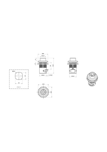 Besthome1 Suntek Krom Kaplama Için Çinko Alaşımlı Boru Kam Kilidi Ve 2 Anahtarlı Takım