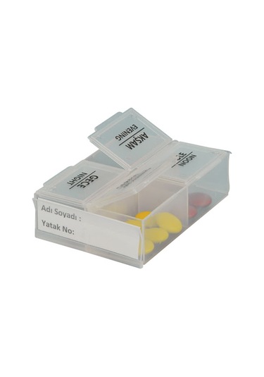 River World Günlük Ilaç Saklama ve 4 Öğün Hatırlatma Kutusu