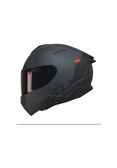 Mts Full Face Double Güneş Vizörlü Ece 22.06R Motosiklet Kaskı - Gri