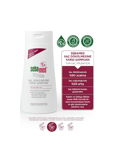 Sebamed Saç Dökülmesine Karşı Güçlendirici Etkili Kafein ve Ginkgo Biloba İçerikli Şampuan 400 ML