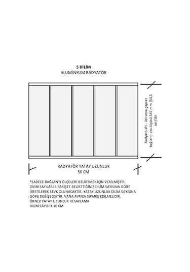 Alüminyum Panel Radyatör Ekol 600x500 Ral 9010 Beyaz